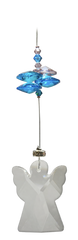 Angels in My Window: Birthstone Hanging Crystals- Aquamarine - March