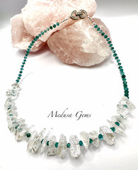 Rock Crystal & Aquamarine Necklace
