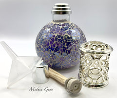 Sense Aroma Ice Blue Mosaic Catalytic Fragrance Lamp – Lilac & Violet Glass Diffuser