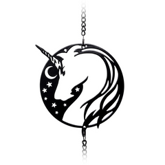 Alchemy Night Unicorn Black Hanging Decoration | Windchimes