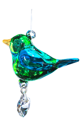 Wild Things Fantasy Glass Pretty Little Bird - Emerald