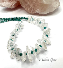 Rock Crystal & Aquamarine Necklace