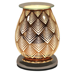 Aroma Chevron Burnt Copper Touch Electric Wax Melt Warmer