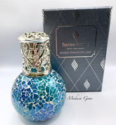 Sense Aroma Aqua Teal Mosaic Catalytic Fragrance Lamp – Luxury Home Fragrance Diffuser