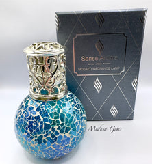 Sense Aroma Aqua Teal Mosaic Catalytic Fragrance Lamp – Luxury Home Fragrance Diffuser