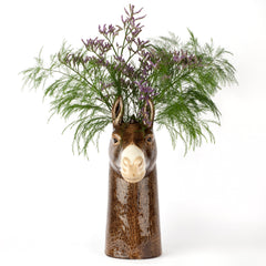 Quail Ceramics Donkey Flower Vase -Large