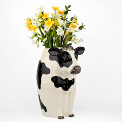 Quail Ceramics - Friesian Cow Flower Vase - Large