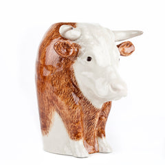 Quail Ceramics Hereford Bull Flower Vase