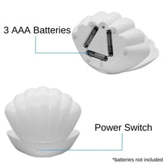 Clam Sea Shell LED Colour Changing Mood Lamp - Rose Gold Metallic