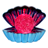 Clam Sea Shell LED Colour Changing Mood Lamp - Blue Metallic
