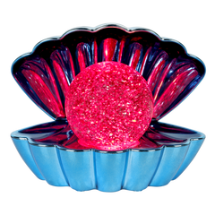 Clam Sea Shell LED Colour Changing Mood Lamp - Blue Metallic