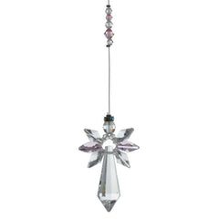 LARGE CRYSTAL GUARDIAN ANGEL LIGHT AMETHYST