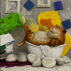 Fat Cat in a Bath