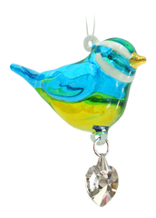 Wild Things Fantasy Glass Pretty Little Bird - Blue Tit