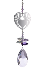 Crystal Fantasy Angel Wing Heart - Purple