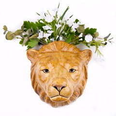 Quail Ceramics - Lion Wall Vase Large