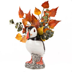 Quail Ceramics Puffin Flower Vase -Large