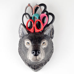 Quail Ceramics - Wolf Wall Vase Large