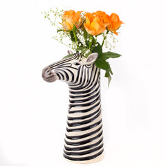 Quail Ceramics Zebra Flower Vase -Large