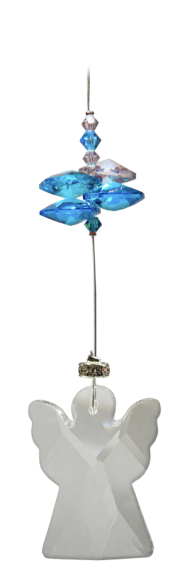 Angels in My Window: Birthstone Hanging Crystals- Aquamarine - March