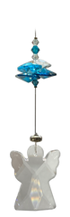 Angels in My Window: Birthstone Hanging Crystals - December - Blue Zircon