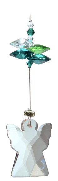 Angels in My Window: Birthstone Hanging Crystals - Emerald - May