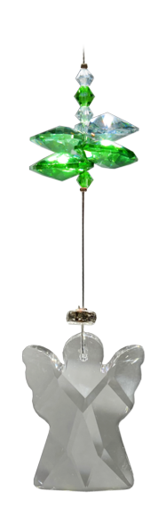 Angels in My Window: Birthstone Hanging Crystals - Peridot - August