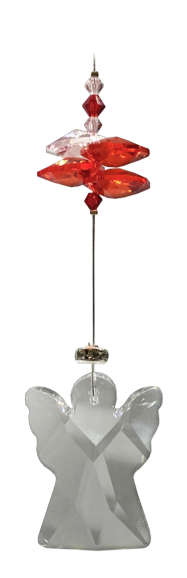 Angels in My Window: Birthstone Hanging Crystals- Ruby - July