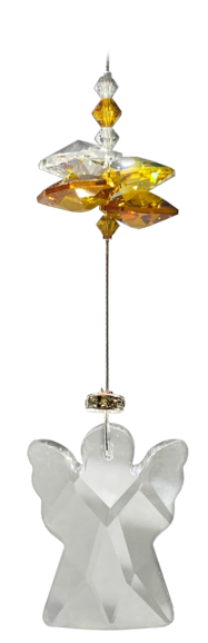 Angels in My Window: Birthstone Hanging Crystals - Topaz - November