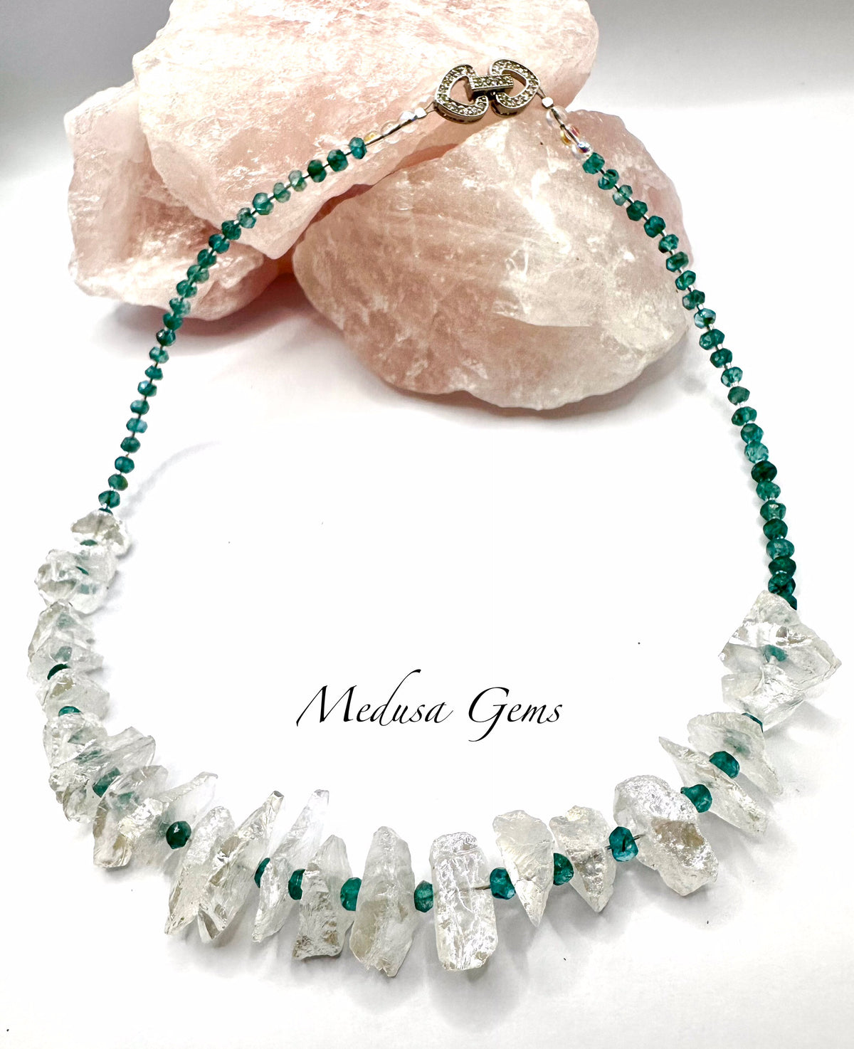 Rock Crystal & Aquamarine Necklace