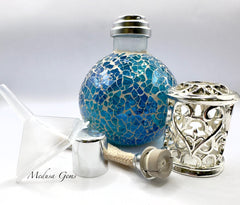 Sense Aroma Aqua Teal Mosaic Catalytic Fragrance Lamp – Luxury Home Fragrance Diffuser