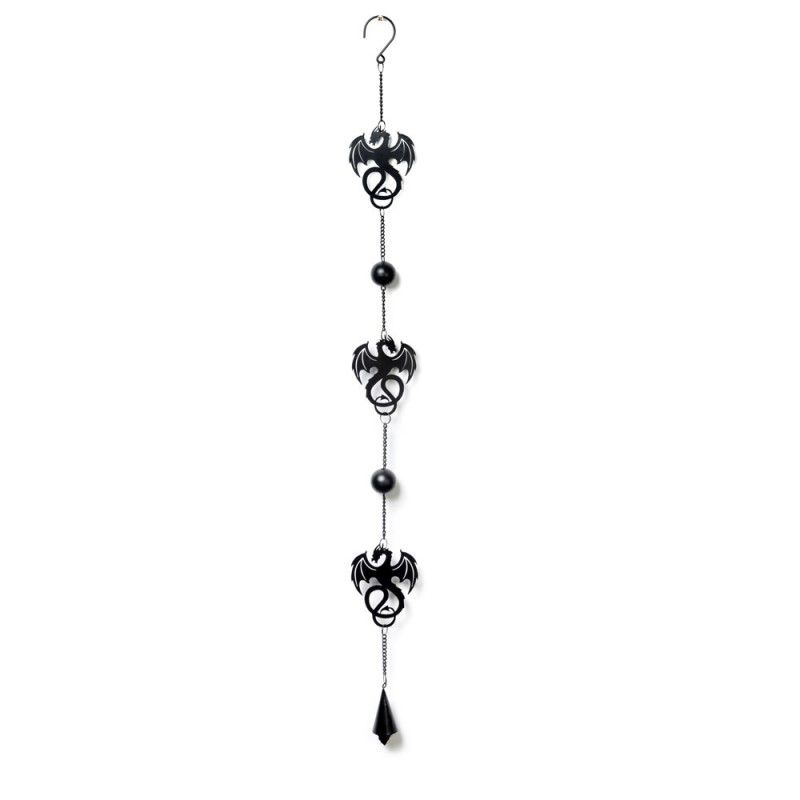 Alchemy Wyvrex Dragon Black Hanging Decoration | Windchimes