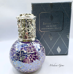 Sense Aroma Ice Blue Mosaic Catalytic Fragrance Lamp – Lilac & Violet Glass Diffuser