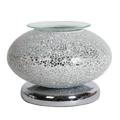 Aroma Electric Wax Melt Warmer Touch - Silver Mosaic Ellipse