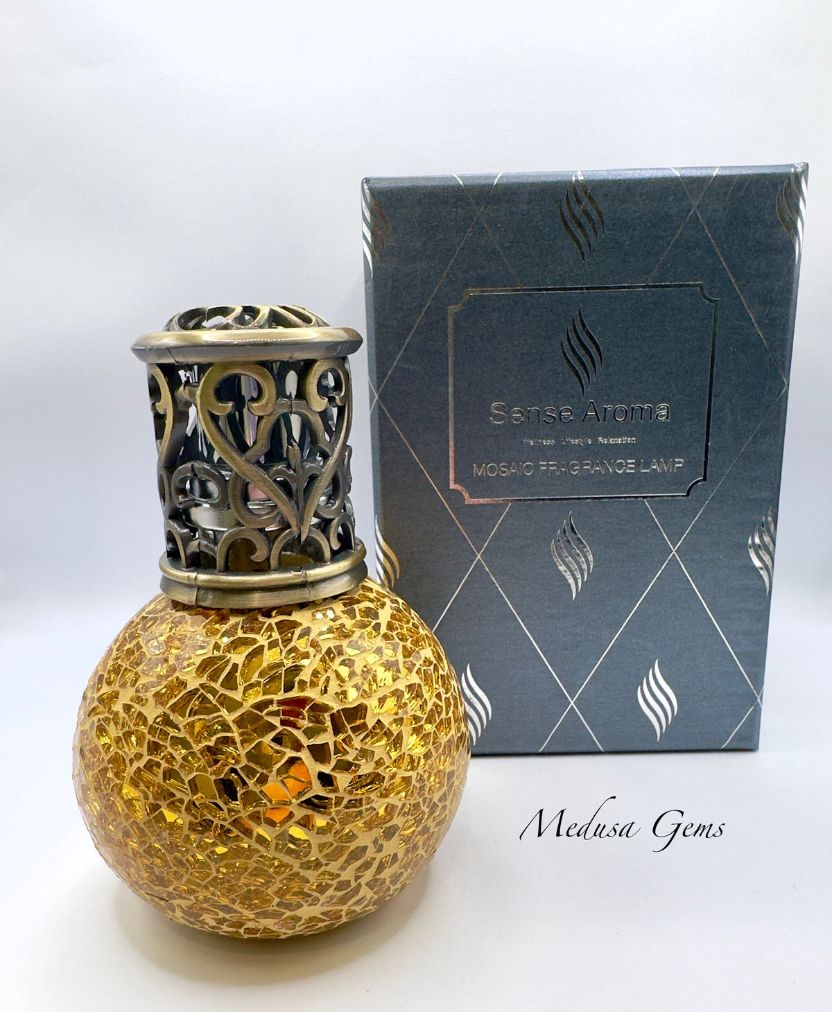 Sense Aroma Gold Mosaic Catalytic Fragrance Lamp – Luxury Home Fragrance Diffuser