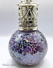 Sense Aroma Ice Blue Mosaic Catalytic Fragrance Lamp – Lilac & Violet Glass Diffuser