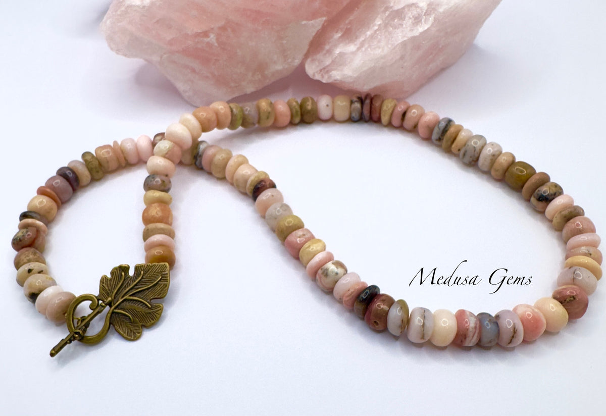 Australian Opal Heishi Necklace – 55cm | Unisex Gemstone Jewellery #3980