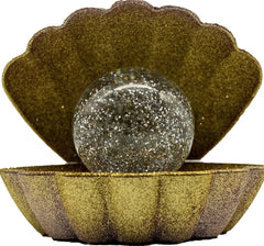 Clam Sea Shell LED Colour Changing Mood Light - Gold Glitter