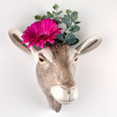 Quail Ceramics -Goat Wall Vase Large