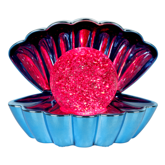 Clam Sea Shell LED Colour Changing Mood Lamp - Blue Metallic