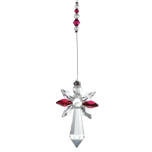 LARGE CRYSTAL GUARDIAN ANGEL RUBY