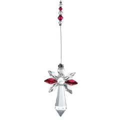 LARGE CRYSTAL GUARDIAN ANGEL RUBY
