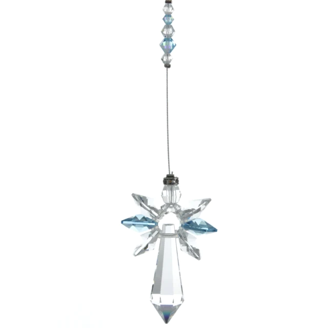 LARGE CRYSTAL GUARDIAN ANGEL AQUAMARINE