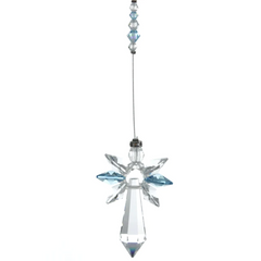 LARGE CRYSTAL GUARDIAN ANGEL AQUAMARINE