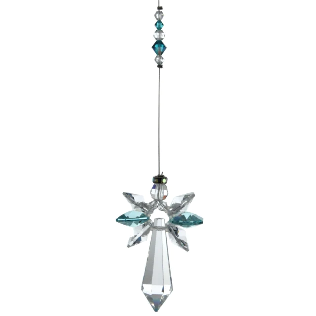 LARGE CRYSTAL GUARDIAN ANGEL BLUE ZIRCON