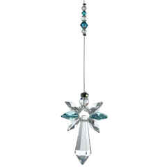 LARGE CRYSTAL GUARDIAN ANGEL BLUE ZIRCON