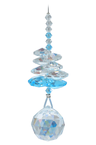 Wildthings Hanging Birthstone Crystal Cascade Aquamarine