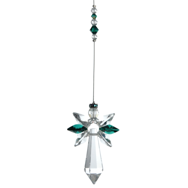 LARGE CRYSTAL GUARDIAN ANGEL EMERALD