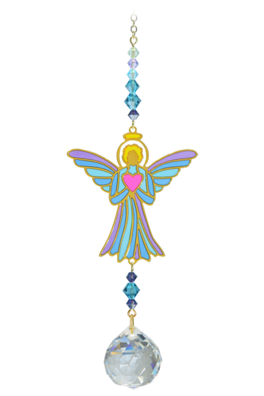 WILD THINGS CRYSTAL DREAMS ANGEL WITH HEART - AURORA