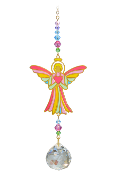 WILD THINGS CRYSTAL DREAMS ANGEL WITH HEART - CONFETTI